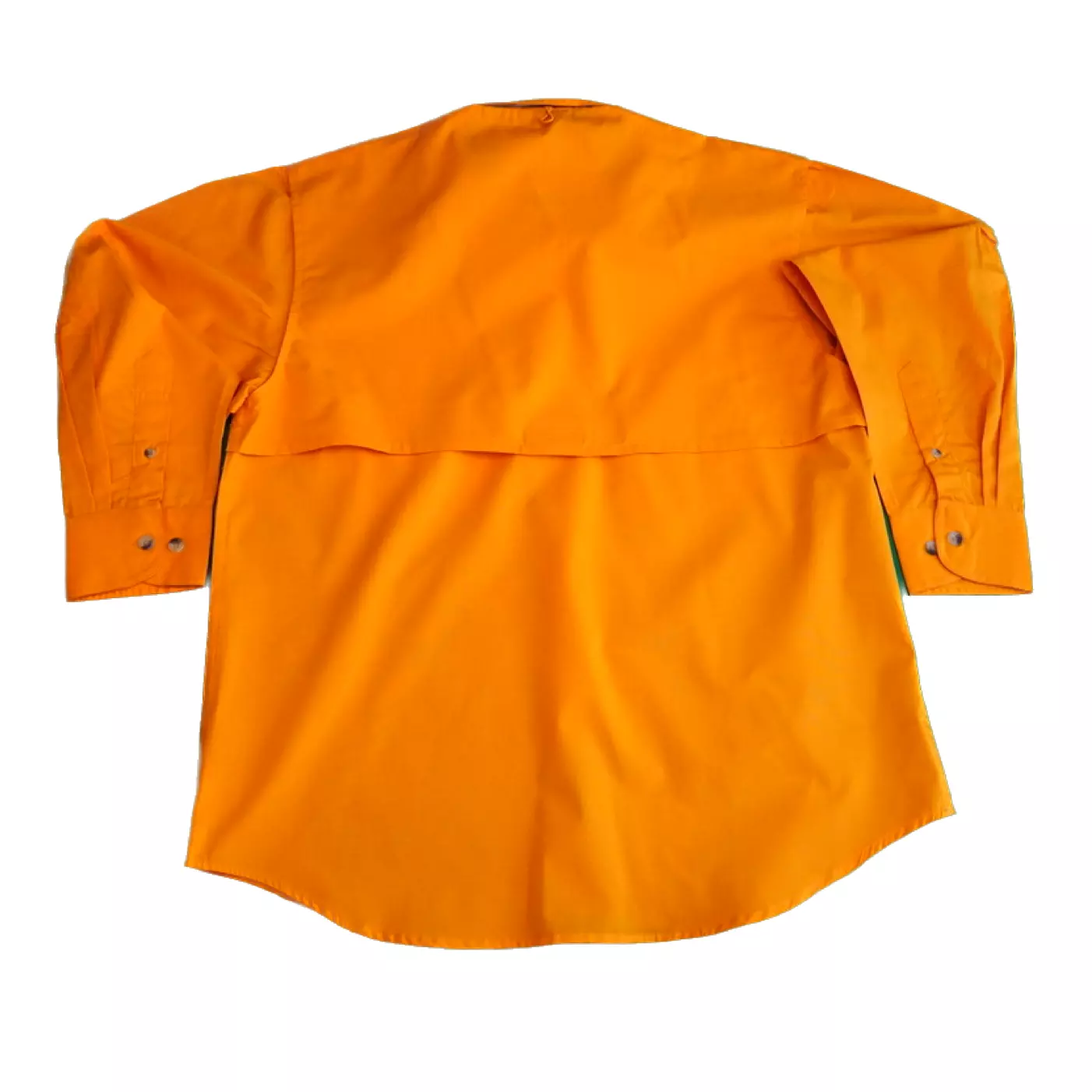 Orange Long Sleeve Relaxed Fit Fishing Shirt